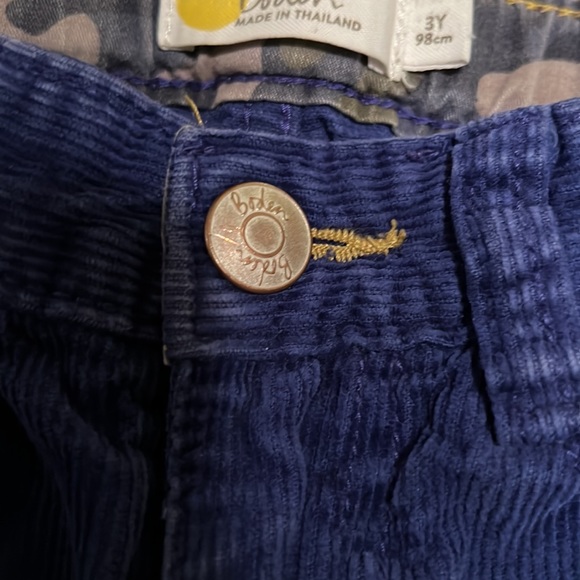 Straight Leg Cord Trousers -Blue Mini Boden Corduroy Pants - Picture 4 of 6